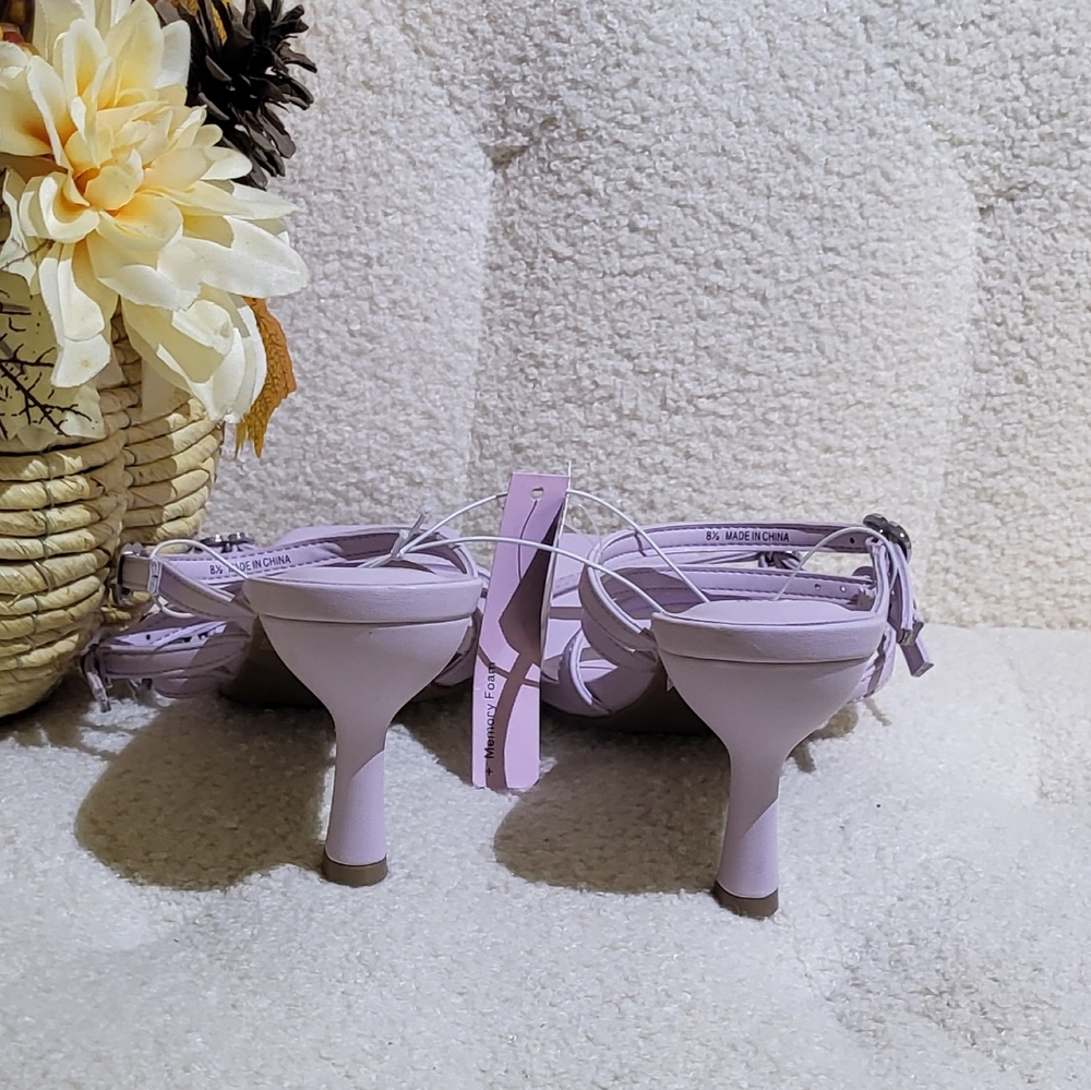 Wild Fable Women's NWT Lavender Purple Britt Mule 3in Heart Heels Size 8.5 - Picture 11 of 13